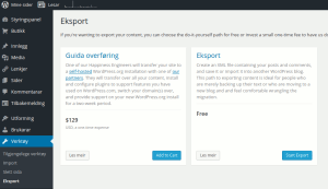 Wordpress Export