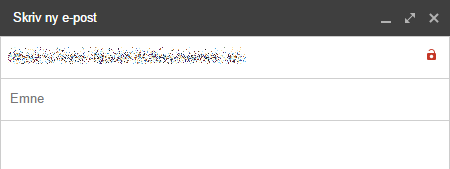 ukryptert til mottakar